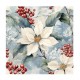 Pacote com 20 Guardanapos 33x33cm de Papel Mistura De Poinsetia de Inverno